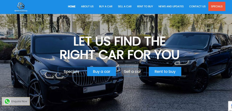 Divine Cars Website